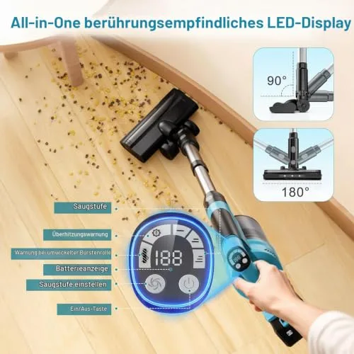 Denqir 700W Akku-Staubsauger